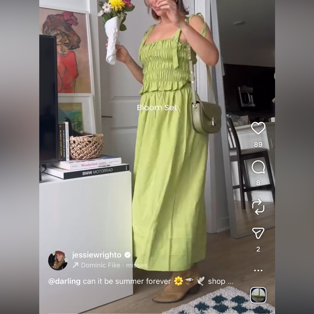 Darling green maxi skirt
